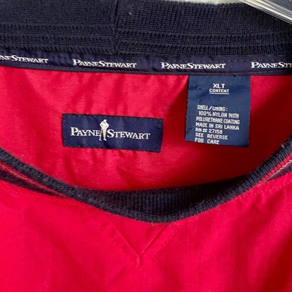 Payne Stewart Red Pullover Golf Jacket Windbreaker Big Tall XLT - Picture 7 of 11
